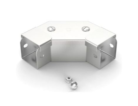 Kątownik poziomy do koryt kablowych Stal nierdzewna 304 Zatyczka przednia wygięta pod kątem 90 75 x 75mm RS PRO