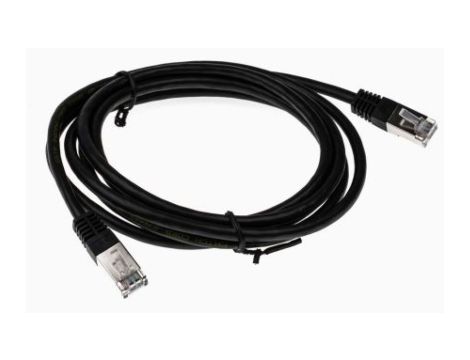 Kabel kategorii 6, Czarny, Wtyk RJ45/męski RJ45dł.: 2m, mat. koszulki: PVC
