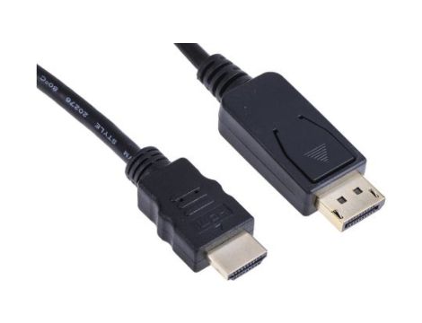 Kabel DisplayPort 2m Męskie DisplayPort to Męski przewód HDMI Czarny