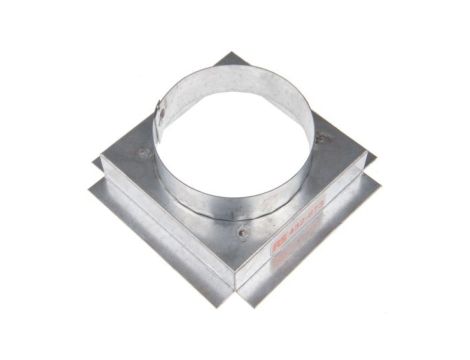 Podstawka z kołnierzem, 125 x 125mm, śr. kanału: 100mm, stal ocynkowana,