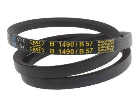 Pas napędowy, profil B, materiał: PET, guma, 17mm x 11mm x 1.45m, RS PRO