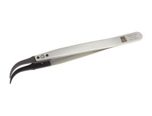 Pęseta, dł. 130, antymagnetyczna, ESD 7CFR.SA, materiał: Stal nierdzewna, RS PRO