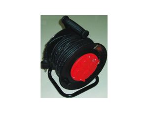 25m Przedłużacz bębnowy 25m 1,5 mm 4 gniazda 16A IP44 Typ E - gniazdo francuskie Szpula kablowa