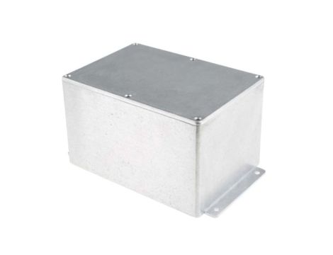 Obudowa ekranowana Srebrny z kołnierzem, 201.7 x 121.2 x 105.4mm, RS PRO