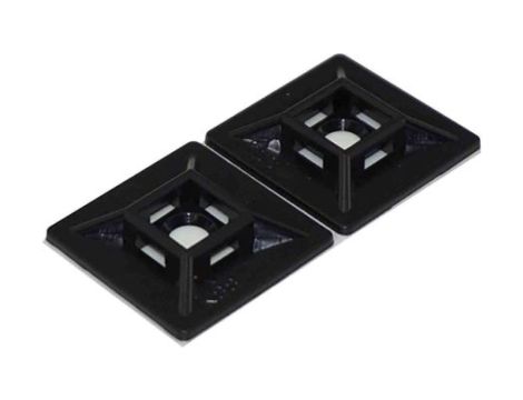 Mocowanie opaski kablowej samoprzylepne, 28.6mm x 28,6 mm, kolor: Czarny, 100-szt., RS PRO