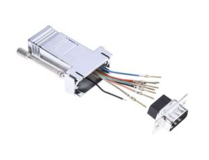 Adapter do złączy RJ, Ekranowane, 9-stykowa wtyczka D-sub/gniazdo RJ45