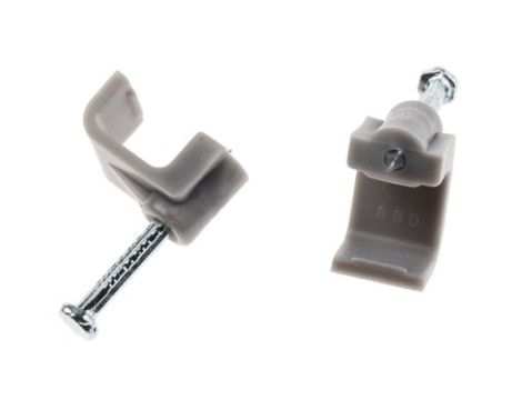 Spinka do kabli Prostokątna obejma do kabli, materiał: PE, 9.8 x 10 x 10mm, RS PRO