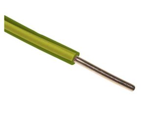 Jednożyłowy kabel sterowniczy CSA 1,5 mm, Maks. +70C 600 V Zielony/Żółty, RS PRO