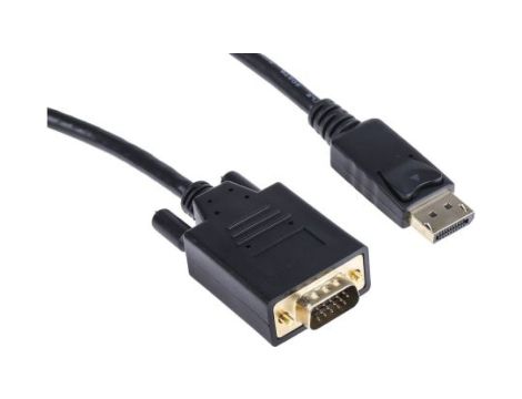 Kabel DisplayPort 1m Męskie DisplayPort to Męski adapter VGA Czarny