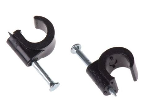 Spinka do kabli Obejma do kabla TV, 8mm, materiał: PE, 9.9 x 26.6 x 12.9mm, RS PRO