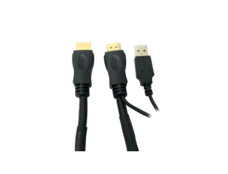 Zespół cyfrowych kabli wideo i monitorowych 40m Wtyk HDMI to Wtyk HDMI Czarny