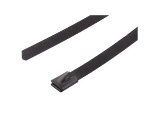 Opaska kablowa 200mm 7.9 mm Stal nierdzewna z powłoką poliestrową 100 sztuk RS PRO