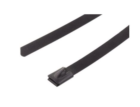 Opaska kablowa 200mm 7.9 mm Stal nierdzewna z powłoką poliestrową 100 sztuk RS PRO
