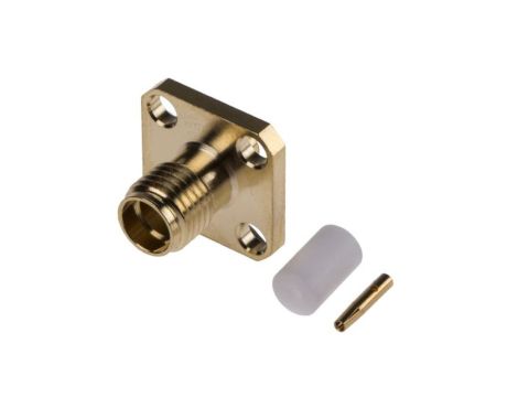 Złącze koncentryczne, 50, 0 → 18GHz, Żeński, Lutowane, Montaż na kołnierzu
