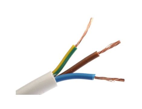 Sieciowy kabel zasilający 3 Core Polichlorek winylu PVC Sheath Biały 9.7mm od , 300 V, 500 V
