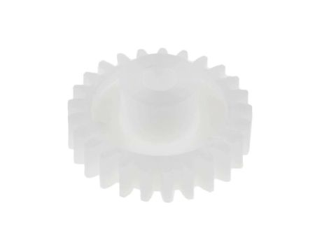 Koło zębate walcowe, moduł: 1, l.zębów: 25, śr. piasty: 11.7mm, śr. otworu: 5mm, POM