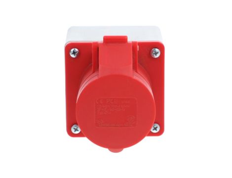 Gniazdo tablicowe z puszką natynkową 16A 4P 400V bez dławnic 80014-6