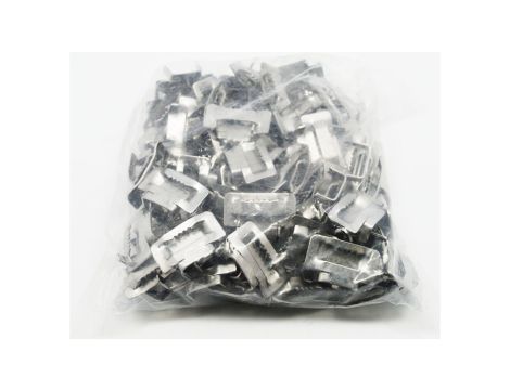 Zacisk/Spinka do stali z ząbkami do stali o szerokości 20mm /opakowanie = 100szt./