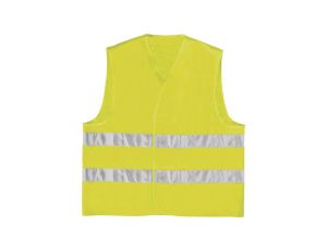Kamizelka ostrzegawcza z poliestru z dwoma pasami - montaż poziomy kl. 2 kolor żółty fluo rozmiar L CORP GILP2JAGT