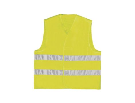 Kamizelka ostrzegawcza z poliestru z dwoma pasami - montaż poziomy kl. 2 kolor żółty fluo rozmiar L CORP GILP2JAGT