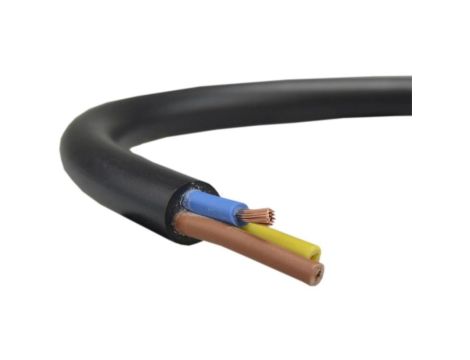 Przewód prądowy H05VV-F / OWY 500V 3x2,5 warsztatowy czarny linka Elektrokabel /100m/