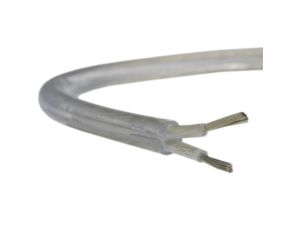 Przewód prądowy H03VV-F / OMY 300V 2x0,75 przezroczysty linka Alkri /100m/