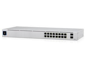 Switch UniFi, 16x RJ45 1000Mb/s, 8x PoE+, 2x SFP Ubiquiti USW-16-POE