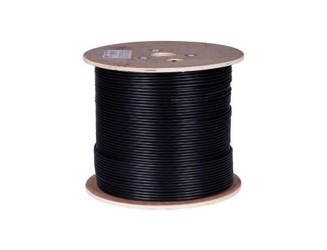 Kabel teleinformatyczny U/UTP kat.5e 350MHz zewnętrzny żelowany Fca PE czarny NEKU /500m/