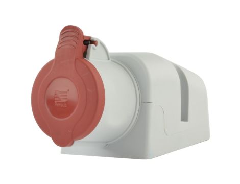 Gniazdo stałe 5P 16A 400V czerwone IP44 IZN 1653