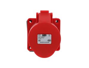 Gniazdo tablicowe 32A 4P 400V czerwone IP44 żeńskie 70mm 324-6