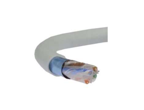 Kabel FTP kat.6 F/UTP 4x2x0,57 Dca jasnoszary LSOH Alantec /500m/