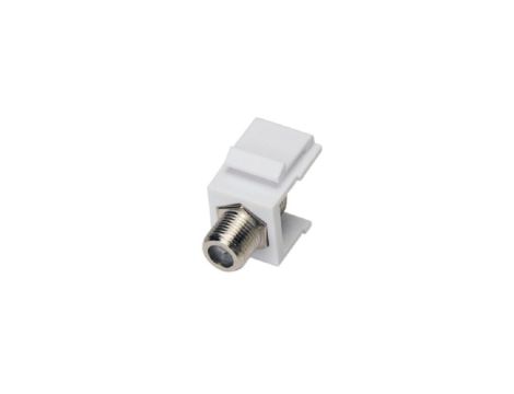 Adapter typu keystone ze złączem F, kolor biały MKA-F-B-CON-F