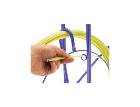 Włókno szklane do przeciągania kabli fi: 3,8mm (+/- 1mm) 25m Komplet ze stojakiem