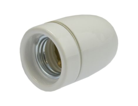 Oprawka żarówki E27 ceramiczna biała