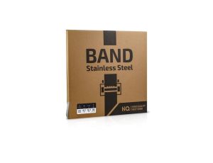Taśma ze stali nierdzewnej 9,5x0,6mm dł. 30m (gat. 304, karton)