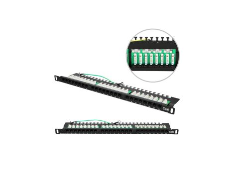 Patchpanel 24 porty Extralink CAT6 UTP 0,5U