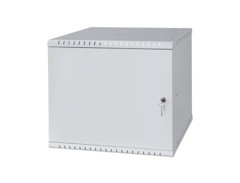 Szafa wisząca RACK 19 9U 450mm drzwi metalowe szara PRO