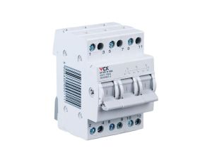 Przełącznik modułowy instalacyjny wyboru zasilania sieci 1-0-2 3P 63A SF463 VCX 73.0453
