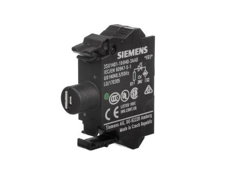 Oprawka blok LED zielony 24V AC-DC montaż czołowy przył sprężynowe SIRIUS ACT 3SU1401-1BB40-3AA0