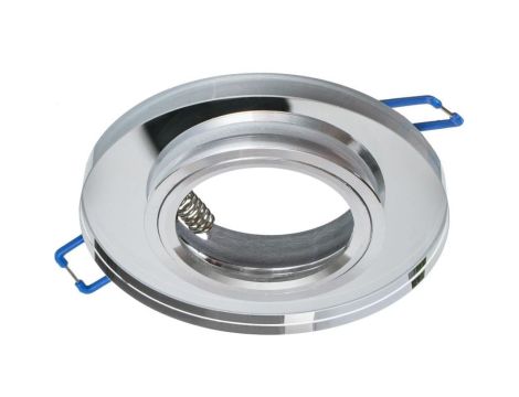 Oczko sufitowe szklane OKRĄGŁE. Kolor: SREBRNY EKOS204 Milagro