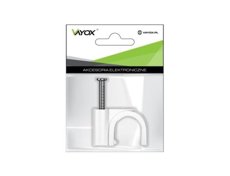Uchwyt flop 7mm do kabla koncentrycznego (opakowanie 20szt) Vayox