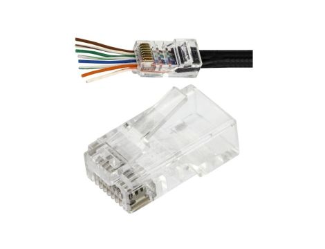 Wtyk modularny RJ45 8P8C kat.5 nieekranowany UTP drut TALVICO WORECZEK 100szt.