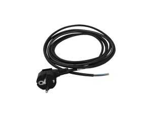 Przewód z wtyczką kątową 3x0.75 3mb czarny