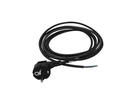 Przewód z wtyczką kątową 3x0.75 3mb czarny