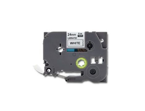 Qoltec Taśma do BROTHER TZ2-251 24mm x 8m Biała/ Czarny nadruk
