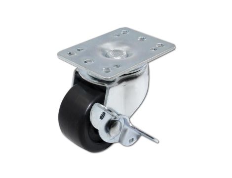 Qoltec Zestaw kółek z gwintem i hamulcem do szaf Rack 19 4szt.