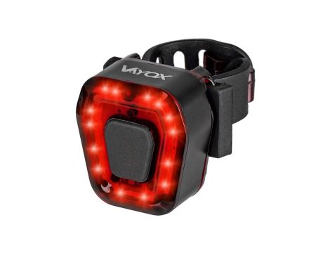 Światło rowerowe czerwone z wbudowanym akumulatorem VA0048 Vayox