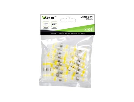 Rurki termokurczliwe z cyną i klejem 4.0-6.0mm 30 szt. VMG-S41 Vayox