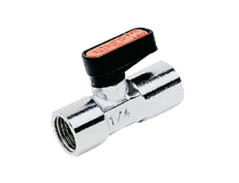 Zawór kulowy Ghilux mini R 1/2 GW/GW, PN20, gwintowany, mosiądz niklowany, PTFE /NBR