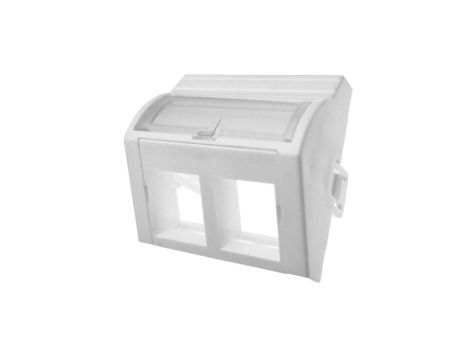 Adapter 45x45 2xRJ45 (wypukły kątowy) ALANTEC